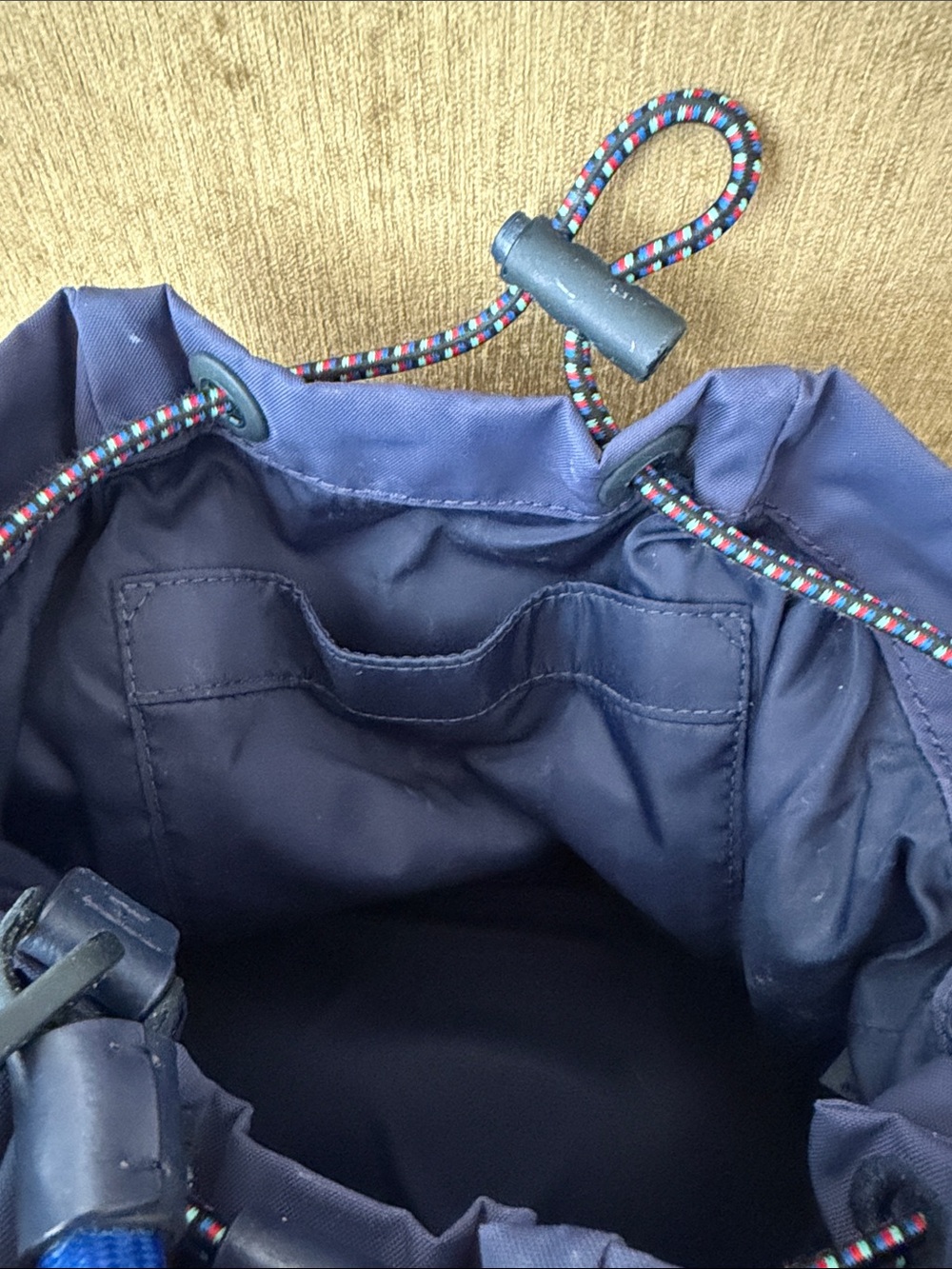 EUC Tory Sport by Tory Burch Mesh & Nylon Drawstring Bucket Bag. - Picture 6 of 7